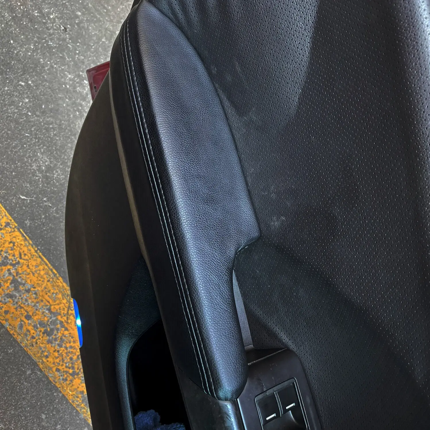 2 бр./компл. черни кожени панела на предната врата, капак подлакътник за Acura TSX 2009 2010 2011 2012 2013 2014
