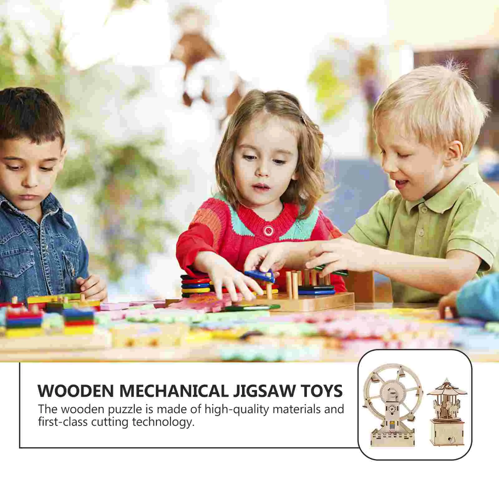 2 комплекта, дървена техника, пъзел, ръчна пъзел, на играчка, научна играчка, подарък, wooden дете