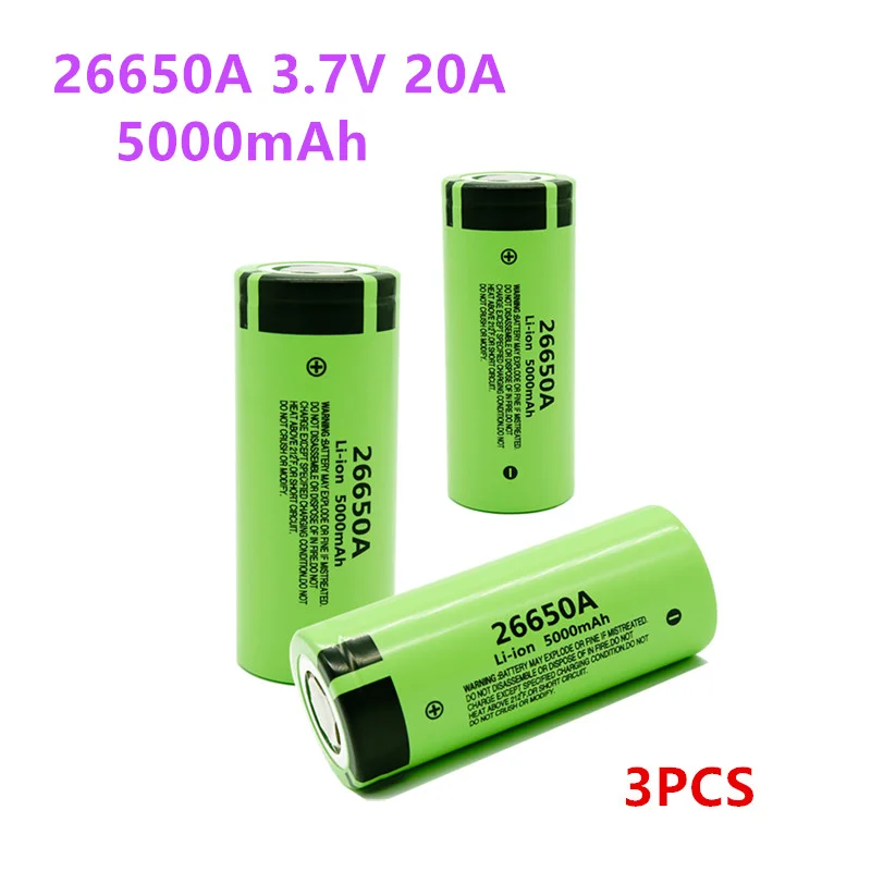 1-10 бр. 26650A 3,7 5000 mah батерия с висок капацитет 26650 20A литиево-йонна акумулаторна батерия за играчка фенерче