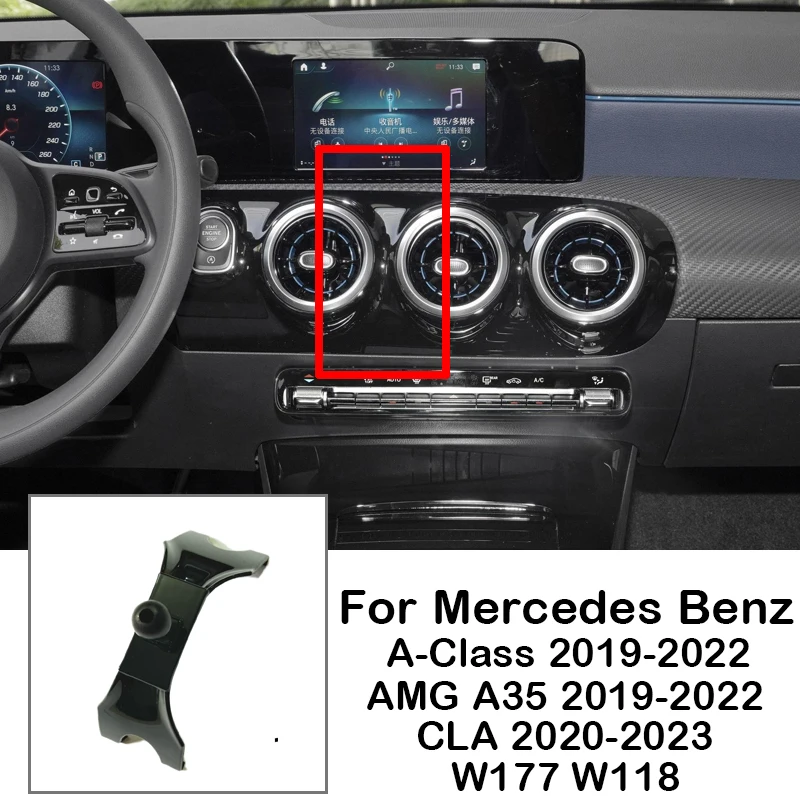 За Mercedes Benz CLA AMG A-Class A35 W118 W177 2019-2023 Кола Телефона QI Безжичен кабел за зареждане Скоба Специални Основни Аксесоари