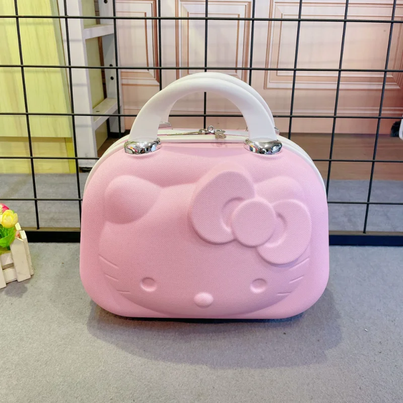 14-инчов косметичка Hello Kitty, куфар Sanrio kawaii, многофункционални пътни чанти за съхранение, органайзер за грим с комиксами за Кити