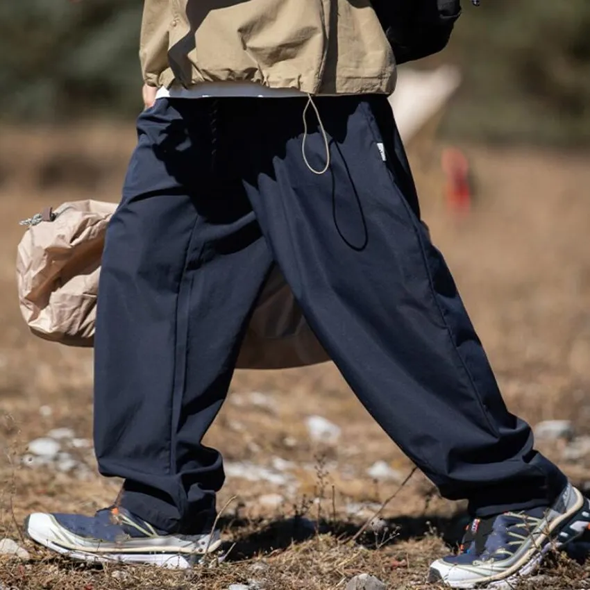 2023 Летни Нови Японски Корейски Мъжки Ежедневни Панталони На експозиции, Обикновена Свободни Преки Улични Панталони с джобове в Ретро стил
