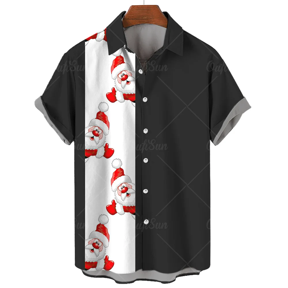 Коледна риза, блузи с къс ръкав с 3D принтом, тениска с изображение на животни, шарени ризи, outdoor облекло, фестивал на мъжко облекло