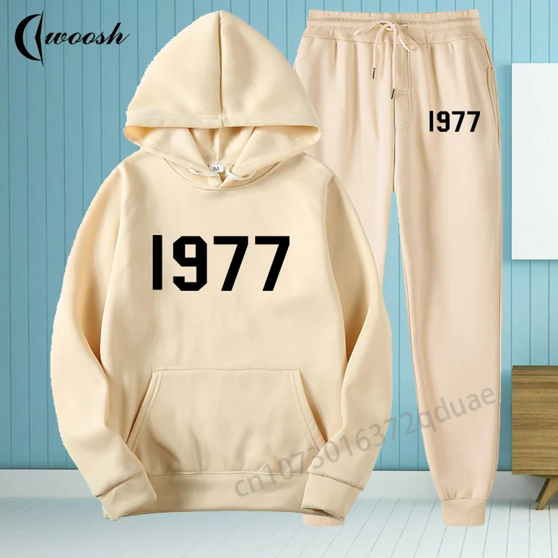 Комплекти за есен-зима 1977, мъжки hoody корейски луксозна марка, блузи с качулка, спортни костюми, облекла, безплатна доставка, спортна градинска облекло