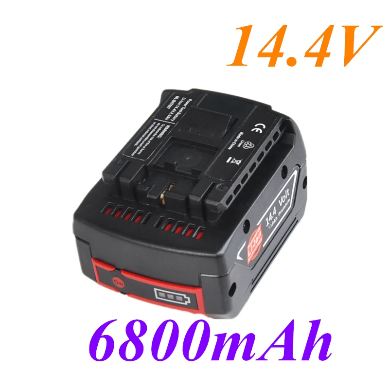14,4 v 6800 mah Акумулаторна литиево-йонна батерия за акумулаторни Електрически бормашини-шуруповерта BOSCH BAT607, BAT607G, BAT614, BAT614G