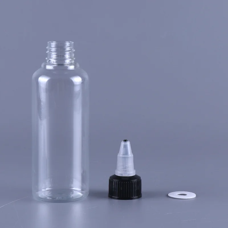 100ШТ. 20 мл, 30 мл, 50 мл, 60 мл, търговия на едро, пластмасова бутилка за боя с фитил, бутилка за пълнене на ДОМАШНИ любимци мастило, екструзия прозрачни празни бутилки за еднократна употреба