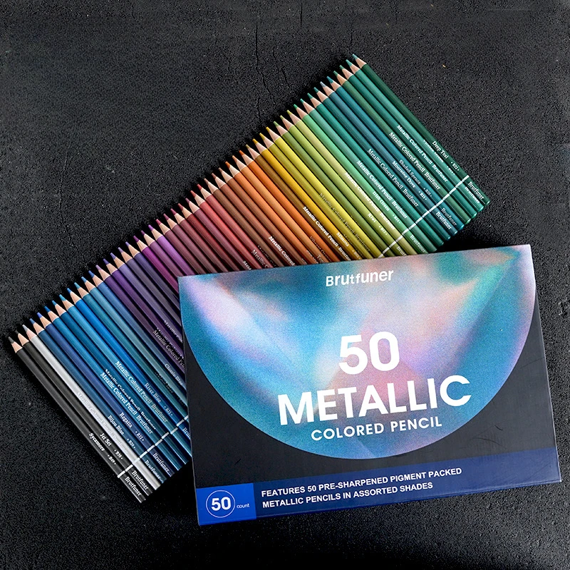 50 цвята Метален Цвят Оловен Набор от Моранди Gray System Студентски Творческа Художествена Картина, За да излезете Скица с Преносим Чиновническа Четка