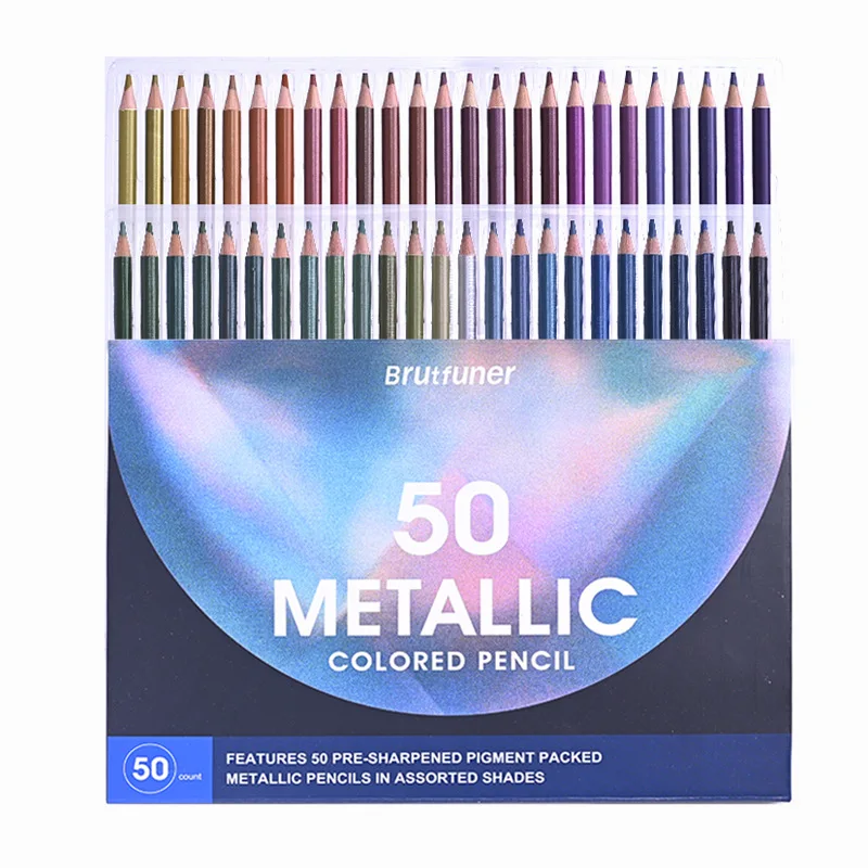 50 цвята Метален Цвят Оловен Набор от Моранди Gray System Студентски Творческа Художествена Картина, За да излезете Скица с Преносим Чиновническа Четка