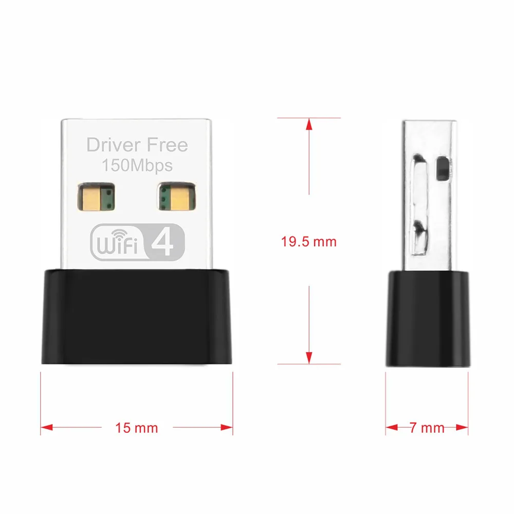 Kebidu Мини Безжичен USB Wifi Адаптер 802.11 N 150 Mbps с USB2.0 Приемник Ключ MT7601 Мрежова Карта За Настолен лаптоп Windows 7 от 8