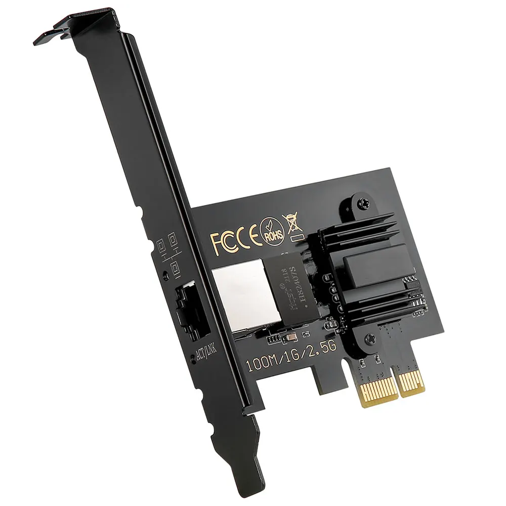 2,5 Гигабитная Мрежова карта PCI Express i225 100/1000/2500 Mbps RJ-45 LAN Gigabit ethernet Адаптер Конвертор Поддръжка на Windows/Linux/MAC