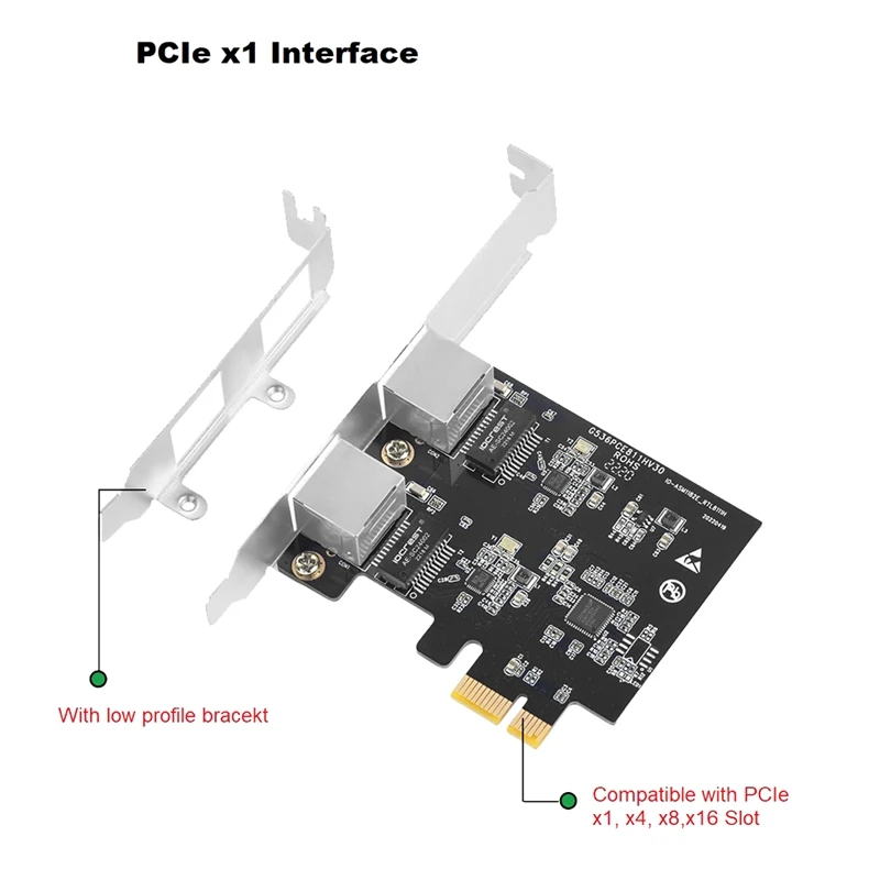 Pcie Двойна Карта контролер Gigabit Ethernet RTL8111H Чипове Сървър на Мрежата на 2 Порта, Rj-45 Мрежов Адаптер Zcard 10/100/1000 Mbit/s