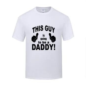 Забавна памучен тениска This Guy is Going to Be a Татко, реколта мъжки летни тениски с кръгло деколте и къс ръкав, облекло