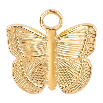 10шт Медальони Пеперуда 12x13 мм Окачване на Златния Цвят Производство на Бижута направи си САМ Обеци Ръчно изработени Гривна и Колие Бижу Занаят Висулка