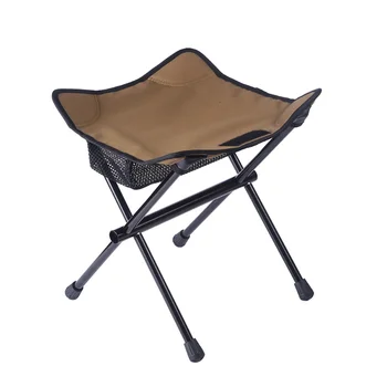 Преносим мини-сгъваем стол от алуминиева сплав за къмпинг, барбекю, риболов, столче за рисуване