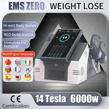 Уред за мускулна стимулация Emszero 14 Tesla RF Нео Body Scuplt за отслабване на мускулите с 5 дръжки, косметологический апарат