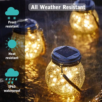 Външен окачен фенер led слънчев стъклен глобус, водоустойчив топка, градински лампа, Коледен цветен страхотна лампа за партита, коледа двор