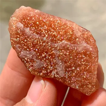 Светкавица редки естествени кристални камъни, непреработени златен слънчев камък, минерален кварц висулка, проба лечебни скъпоценен камък Рейки