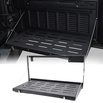 Черна метална стойка за задната врата на багажника, държач за багаж, рафт за Jeep Wrangler JL 2018-2019