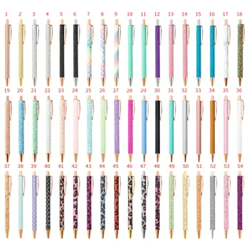 25 piece Едро нажимные химикалки Точка на едро златен прах на писалка за пресоване на Креативен подарък