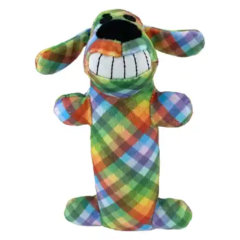 Плюшен играчка за кучета Multipet Smiling Loofa, 6 инча, карирани принт