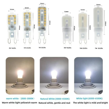 G9, led царевичен лампа, полилей, прожектор 220v, COB, 14 светодиода, 22 светодиода, 32 led, SMD 2835, замени галогенный лампа