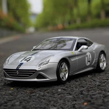 Bburago 1:18 Ferrari California T #14 #6 70-годишнината на Спортен Модел на Колата От Сплав, Формовани Под Налягане Метална Играчка, Колекция Игри, подаръци За Деца
