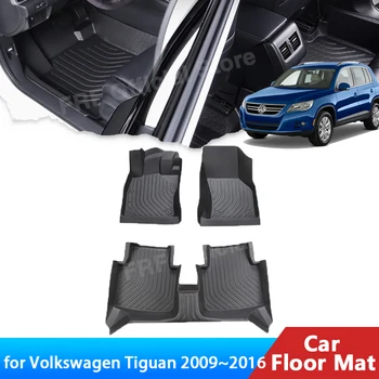 TPE за Volkswagen VW Tiguan MK1 5N 2009 ~ 2016 2013 2008 Аксесоари Авто Подложка За Крака Панел Подложка Килим Мат Непромокаеми Подложки 3x