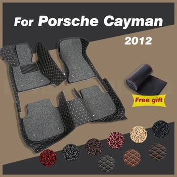 Автомобилни Постелки за Porsche Cayman На 2012 Auto Foot Pads Обичай Килим Аксесоари За Интериора на Подробности Украса