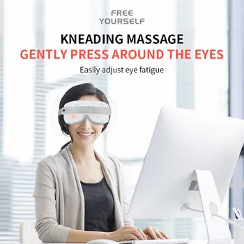Интелигентна защита за очите Разминающий масаж Вибрации горещ компрес Bluetooth музикален масажор за очи Облекчава умората на очите
