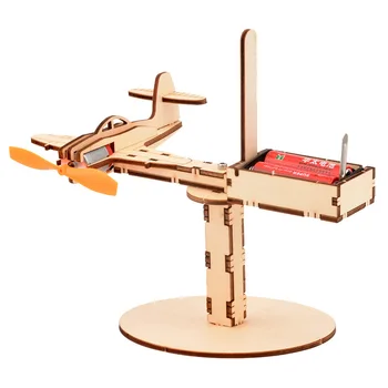 Пъзел, направи си сам, дървени модел на малък самолет, набор от градивни елементи, играчки за момчета и момичета, коледен подарък, декорация на дома