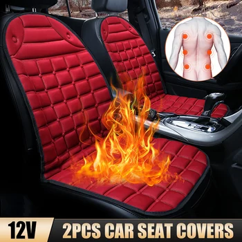 Калъф за столче за кола с топъл 12, универсален нагревател столче за кола, зимно топла домашна възглавница за седалка, 2-степенна корекция на температурата, въздушната възглавница за столче за кола с ключа