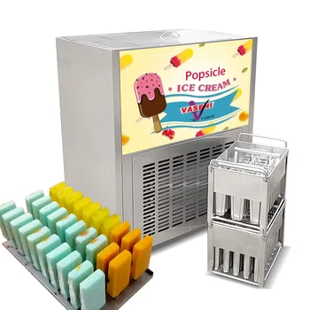 2 Форми, електрическа търговска машина за производство на плодов сладолед, автоматична ръчна машина за приготвяне на popsicle, бързо замразяване