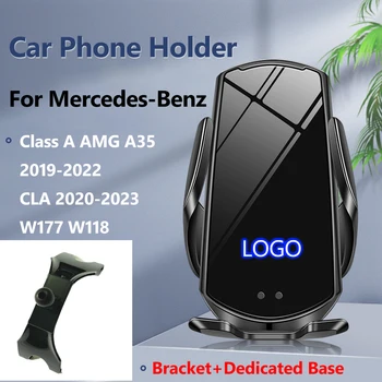 За Mercedes Benz CLA AMG A-Class A35 W118 W177 2019-2023 Кола Телефона QI Безжичен кабел за зареждане Скоба Специални Основни Аксесоари