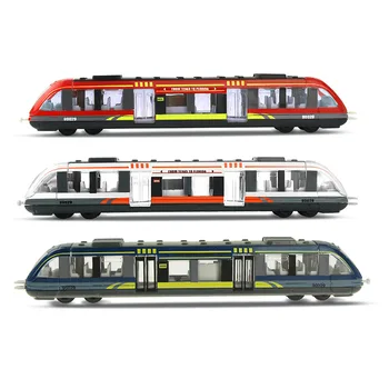 Моделиране на метални сплави високоскоростен железопътен транспорт, монолитен под налягане, играчка модел влакове, забавни играчки, детски модел от сплав за рожден ден, подаръци, декорации