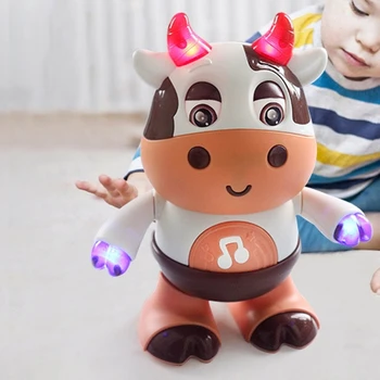 Електрическа интерактивна образователна играчка D7WF под формата на едър рогат добитък, танцуващ робот играчка, подарък за дете