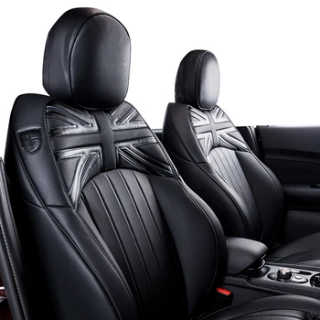 Абсолютно нов внос материал PVC, стил Юниън Джак, черен и калъф за задна седалка за mini cooper F56 F55 F54 F60 R60