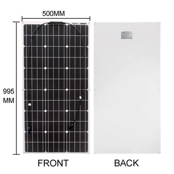 Гъвкави Слънчеви панели, 300 W Фотовольтайческая на Слънчеви панели, 100 W 12 В Комплект 200 W Комплект за Зареждане на Батерията/Homes/Автофургона