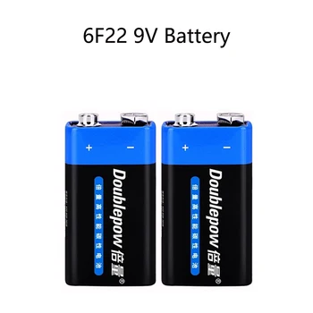 2 ЕЛЕМЕНТА Батерия 6F22 9V Сухи Батерии за Мултицет Микрофон за Еднократна употреба Батерия Батерия 6F22