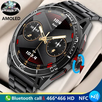 2023 Нови NFC Смарт Часовници за Мъже 466*466 HD AMOLED Гривна Фитнес Водоустойчив спортен Часовник Bluetooth Предизвикателство Мъжки Умен Часовник