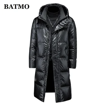 BATMO 2022 нов прием на мъжки зимни якета на 90% бял утином топола, мъжки топли дебели дълги паркове, палта 09