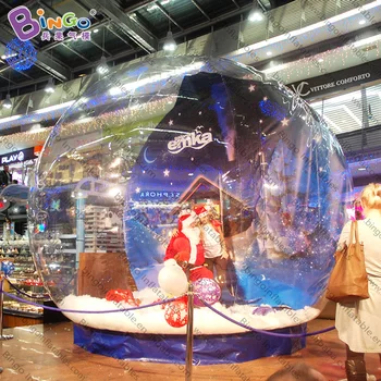 Персонализирани надуваем балон с диаметър 6 метра за продажба / Гигантски прозрачни коледни играчки от снежните топки