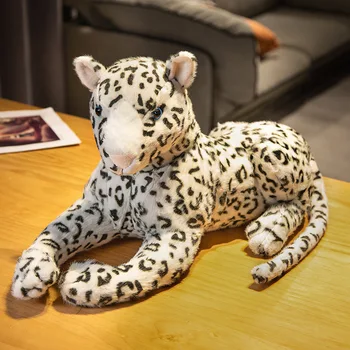 50 см кавайные леопардовые плюшени играчки, черна плюшена играчка леопард, мека кукла, гепард, възглавница за сън, сладък студентски подарък за деца