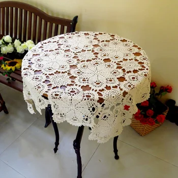 Популярната памучен покривка, ръчно изработени с цветя модел, покривката за кухненската маса, коледна покритие за маса, декорация за коледната сватбени партита