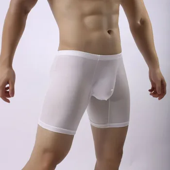 Мъжко секси бельо, прозрачни мрежести къси панталони-боксерки с талия Midi, прозрачни гащи-бикини за гейовете, тънки слипове, мъжки колан, новост