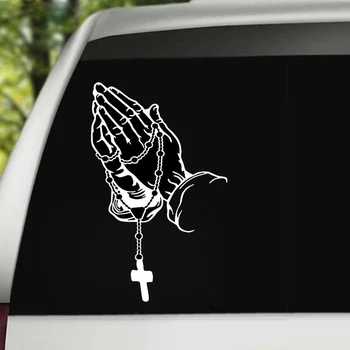 Автомобилната мода стикер Перлени мъниста Бог Исус Христос в Молитвен жест Автостайлинг стъкло Мотоциклет Vinyl стикер за Декорация