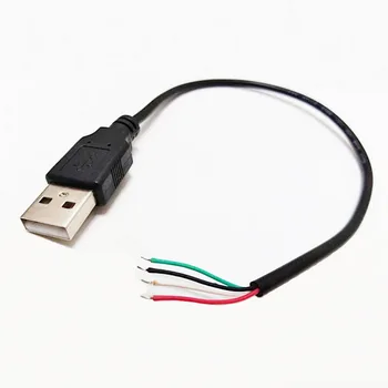 NCHTEK USB 2.0 A plug 4 Pin 4 тел кабел за зареждане на данни конектори кабел DIY, USB тел / 1 бр.