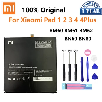 100% Оригинална Батерия Xiao Mi Tablet За Xiaomi Mi Pad Mi pad 1 2 3 4 Plus BM60 BM61 BM62 BN60 BN80 Сменяеми Батерии Bateria