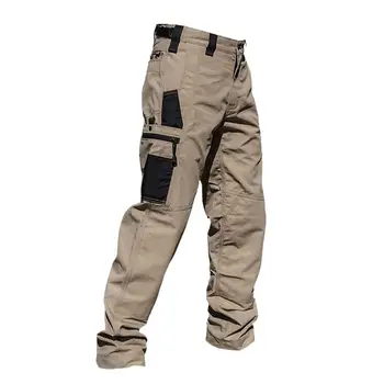 Силни мъжки тактически панталони с много джобове, ежедневни панталони, мъжки панталони за джогинг, джобове, военни панталони-cargo