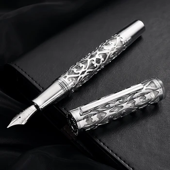 Hongdian D1 поршневая метална писалка с много тънък фитил, куха подарък дръжка от смола и скелета за писане