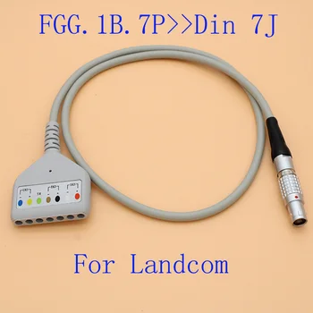 Push-pull самостоятелно блокиране на ЕКГ кабел FGG.1Б.7P по стандарт din 7 с оттеглянето на ЕКГ-холтера, многорычажный автоматична кабел и защелкивающийся выводной тел за монитор Landcom.